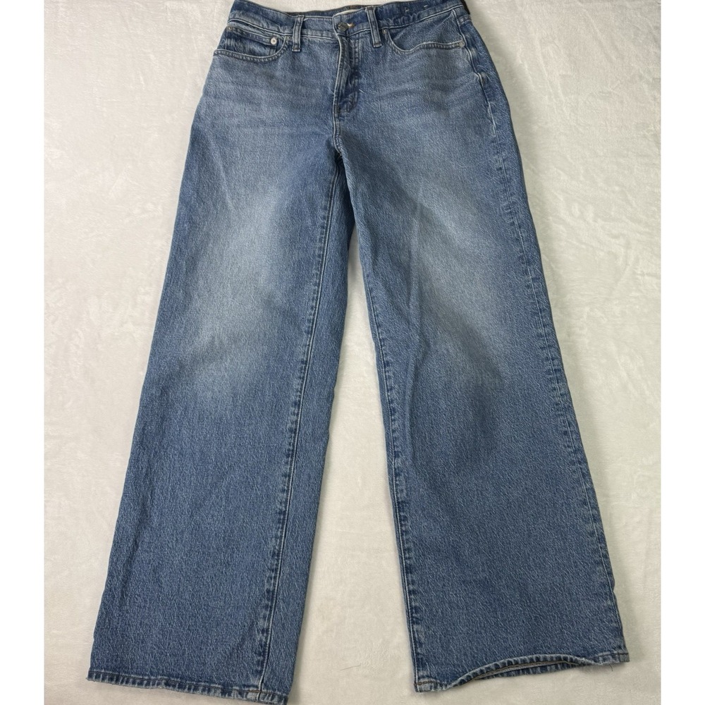 Madewell Wide-Leg Flare Jeans in Medium Blue Wash